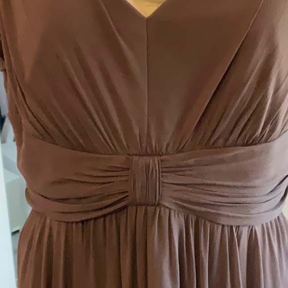 Chocolate flowy formal dress. - Picture 2 of 5